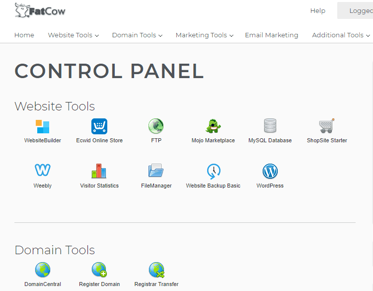 fatcow control panel